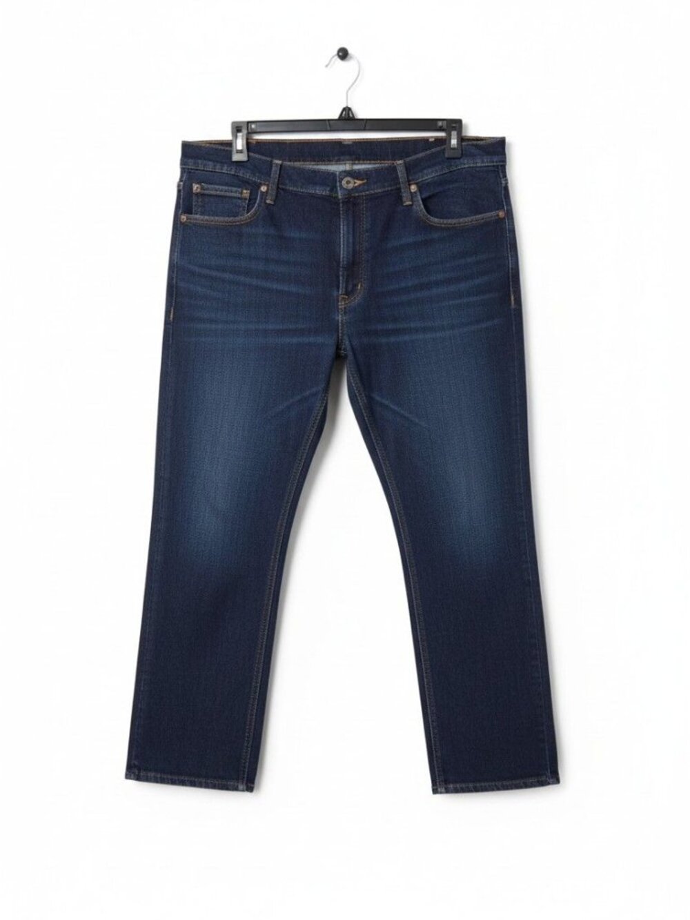 Members Mark Mens Straight Fit Jeans Premium Stretch Denim 40W 30L Dark Wash